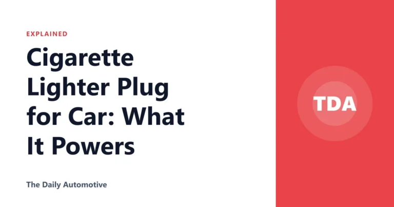 Cigarette Lighter Plug for Car: What It Powers