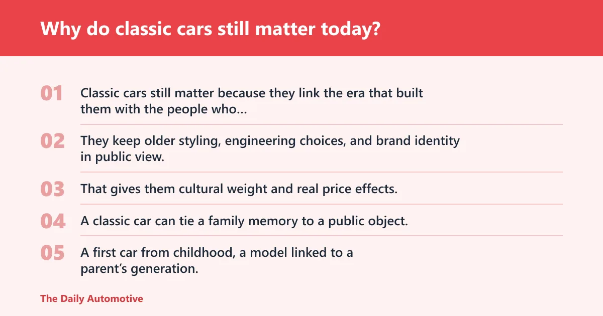 Steps: Why do classic cars still matter today?