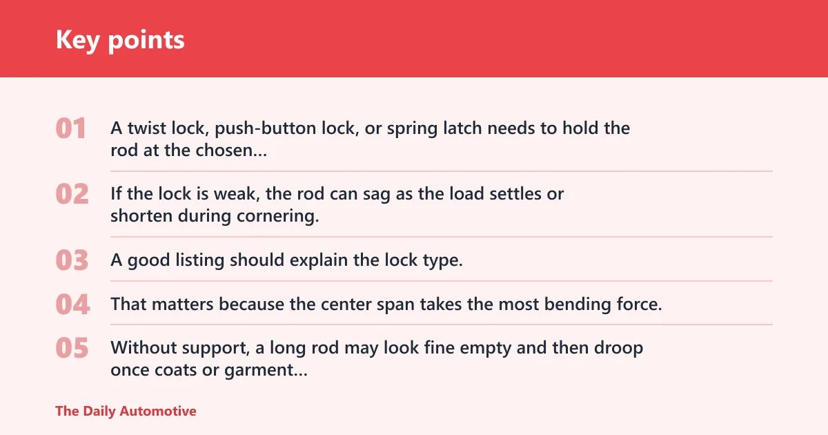 Key points: Telescoping garment rod