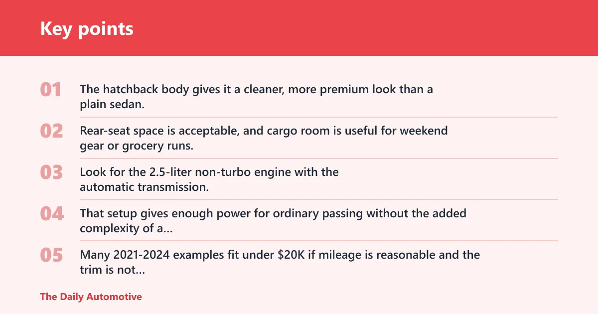Key points: Mazda3 hatchback