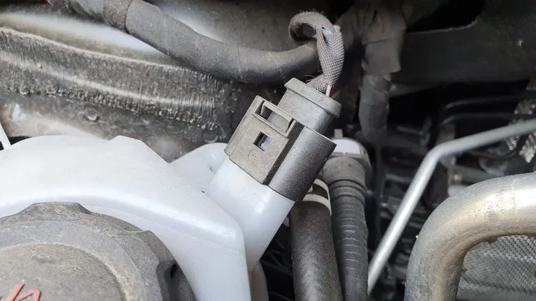 Mechanic checking coolant level in an open car engine bay
