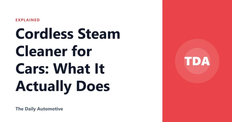 Cordless Steam Cleaner for Cars: What It Actually Does