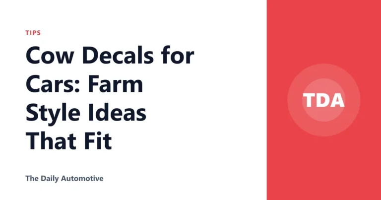Cow Decals for Cars: Farm Style Ideas That Fit