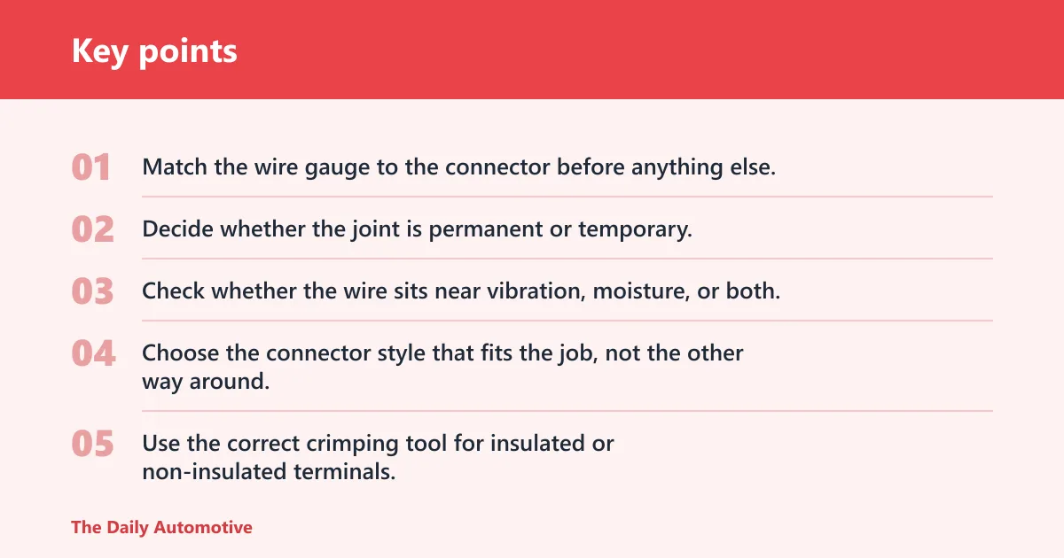 Key points: Choose crimp if… / choose quick-splice if…