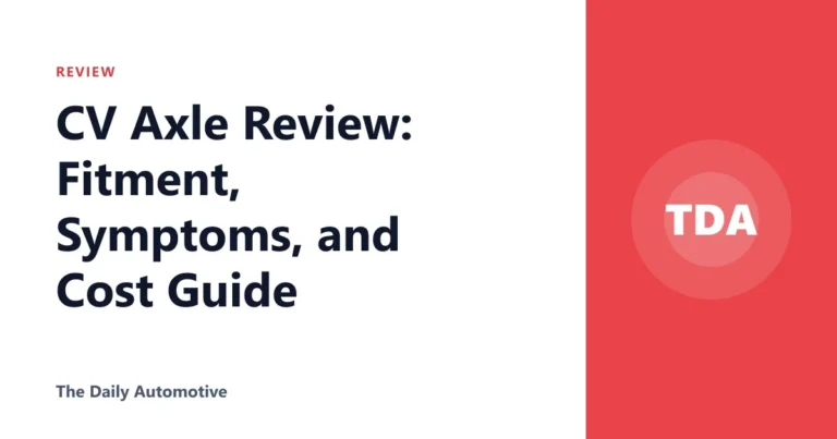 CV Axle Review: Fitment, Symptoms, and Cost Guide