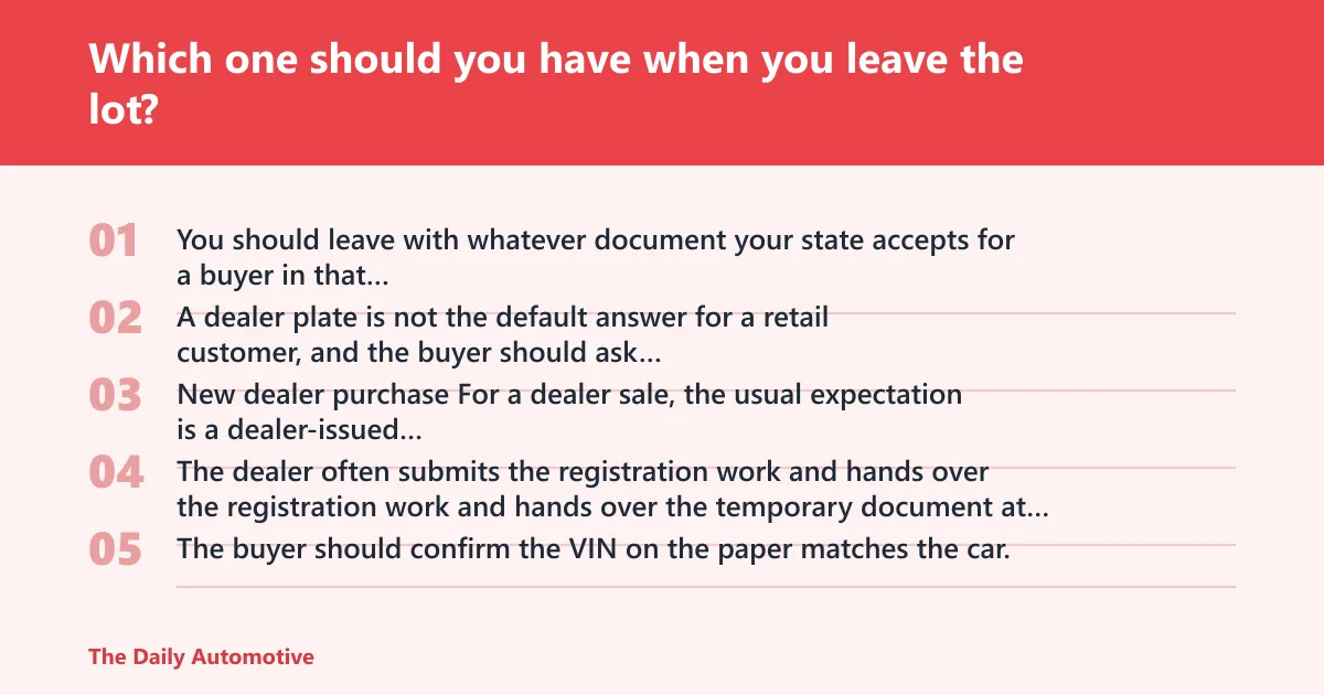 Steps: Which one should you have when you leave the lot?