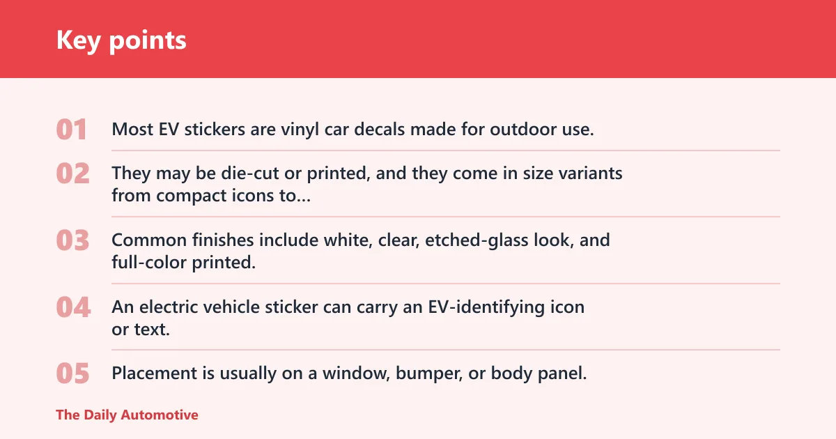 Key points: EV decal basics