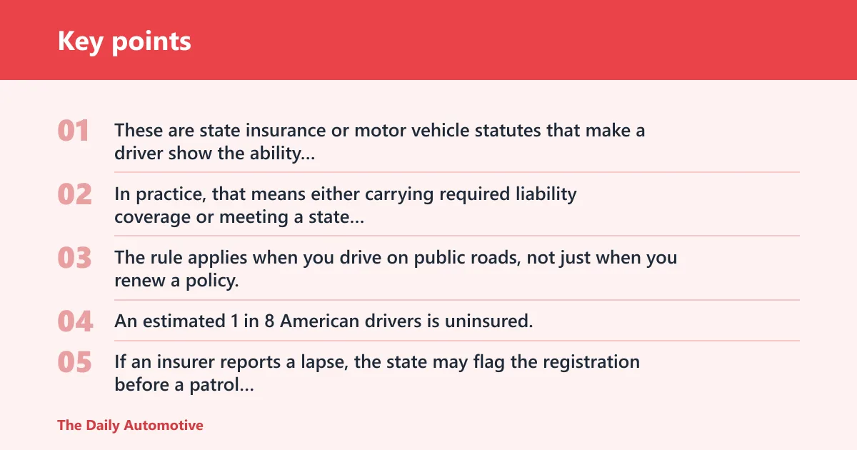 Key points: Can you drive without insurance?