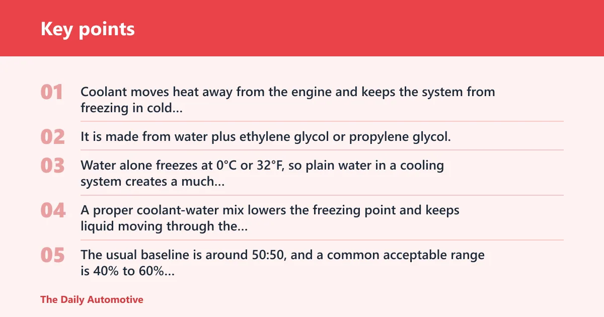 Key points: What frozen coolant means