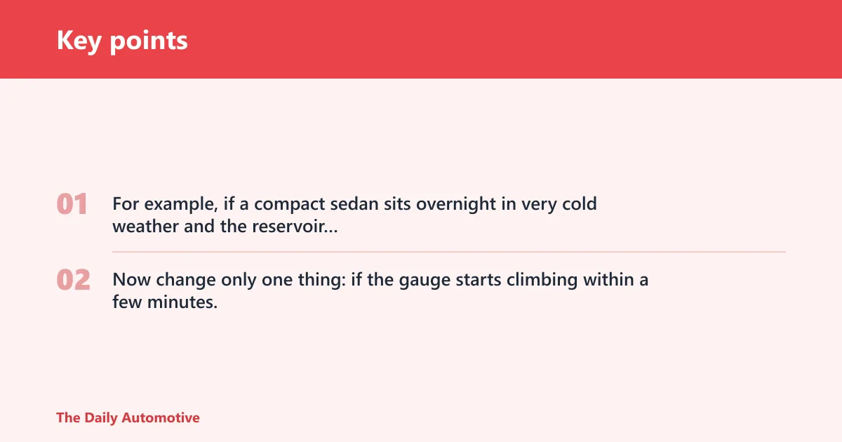 Key points: Winter coolant triage table