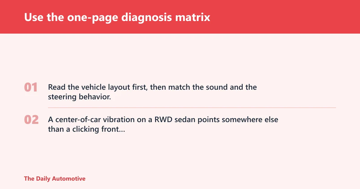 Steps: Use the one-page diagnosis matrix