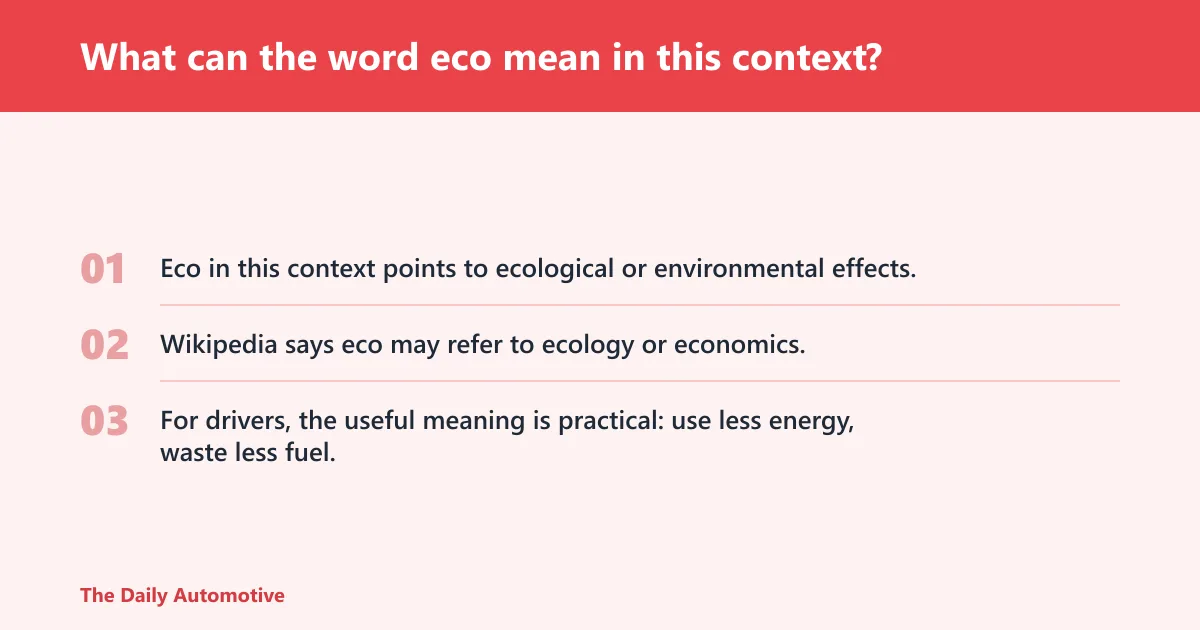 Steps: What can the word eco mean in this context?