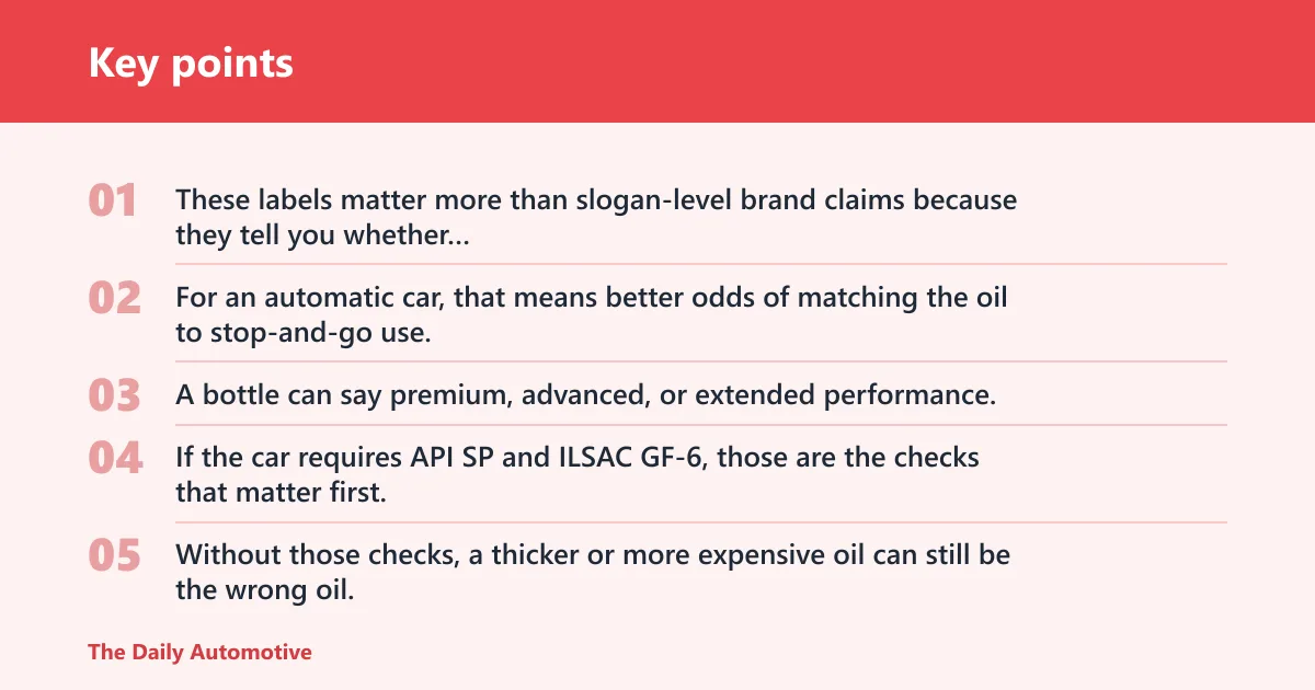 Key points: What do API SP and ILSAC GF-6 mean?