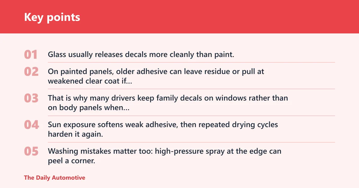 Key points: Can family decals be removed without damage?