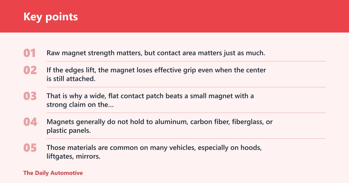 Key points: How car magnets hold to metal