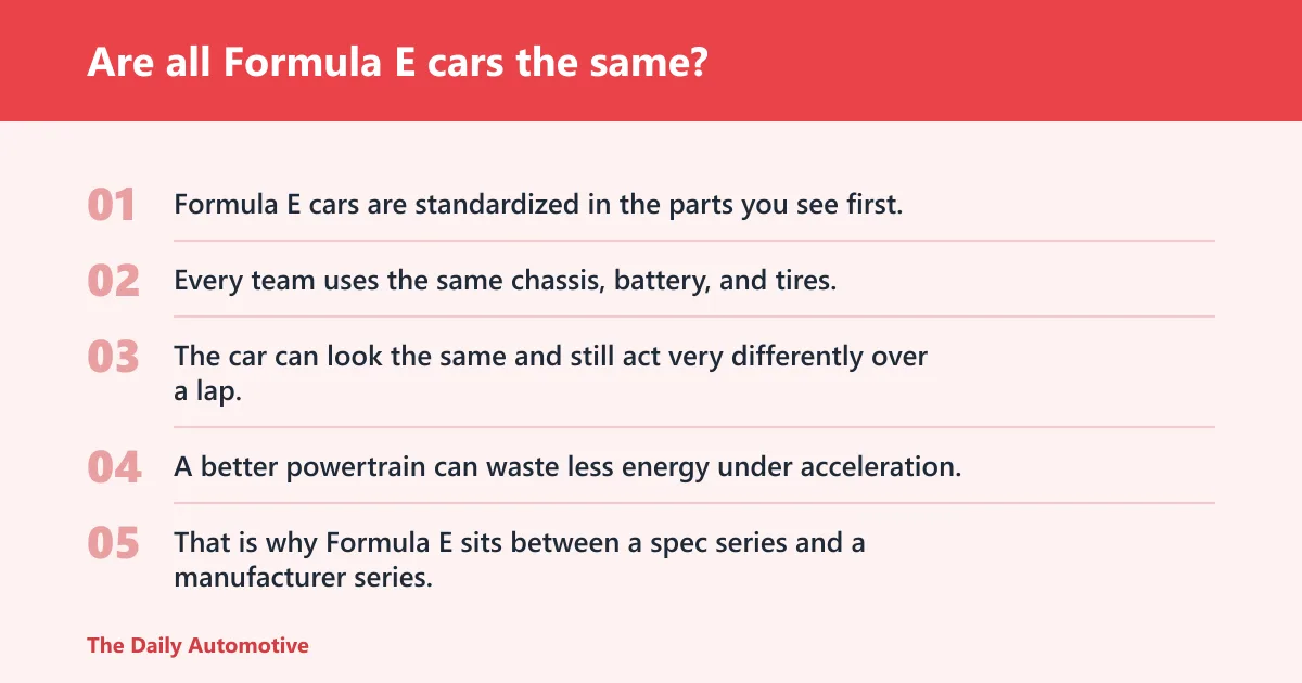 Steps: Are all Formula E cars the same?