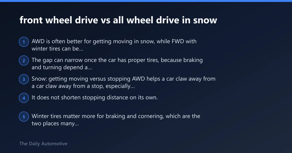 Steps: front wheel drive vs all wheel drive in snow
