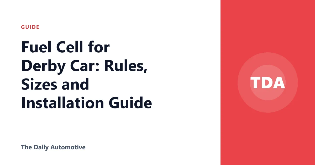 Fuel Cell for Derby Car: Rules, Sizes and Installation Guide
