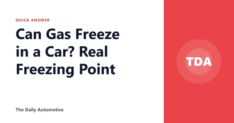 Can Gas Freeze in a Car? Real Freezing Point