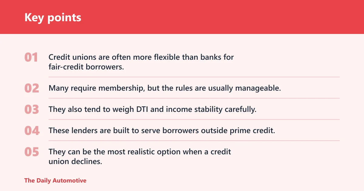 Key points: Which lenders should you try first?