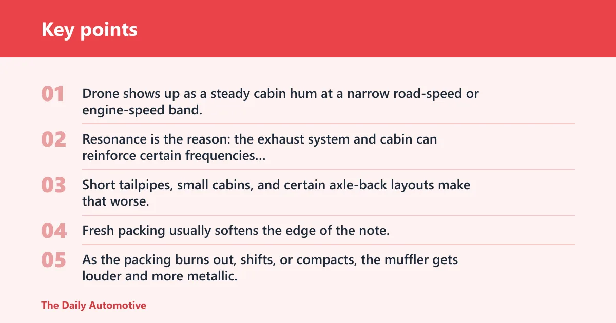 Key points: What does a glass pack sound like on a car?