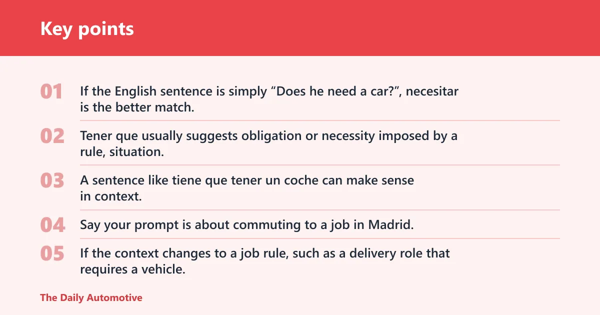 Key points: Need or have to?