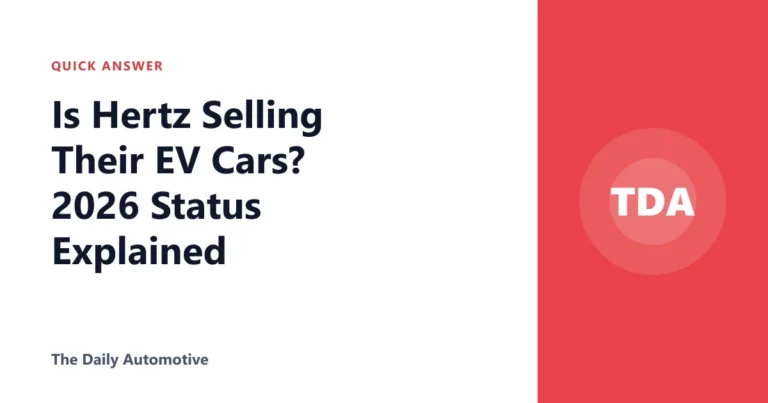 Is Hertz Selling Their EV Cars? 2026 Status Explained