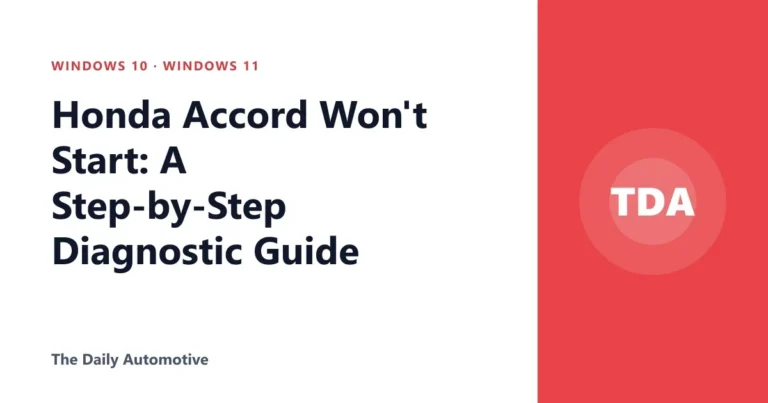 Honda Accord Won't Start: A Step-by-Step Diagnostic Guide
