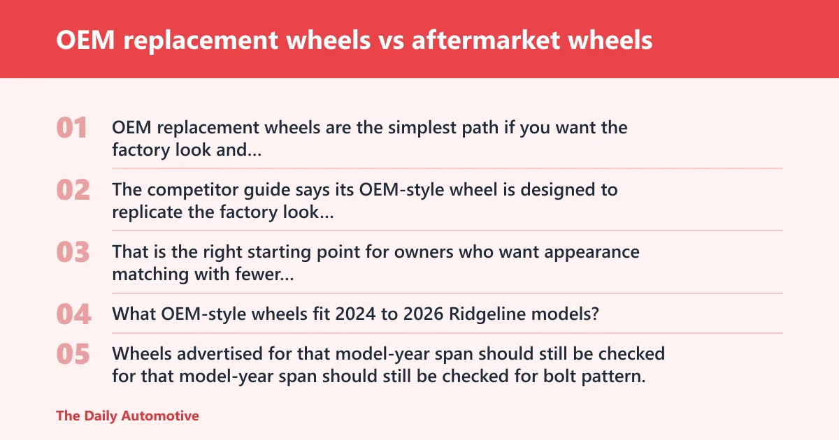 Steps: OEM replacement wheels vs aftermarket wheels