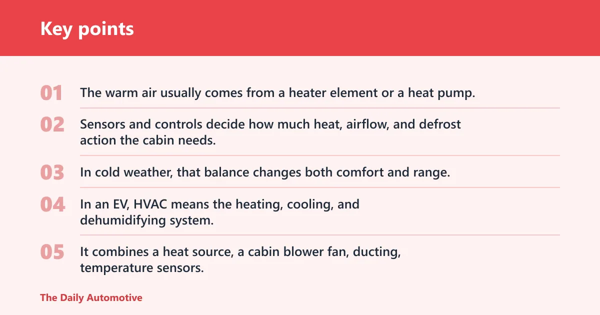 Key points: How EV cabin heat works
