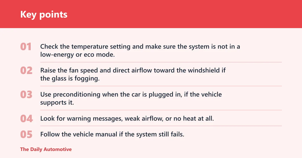 Key points: Why your EV heater may feel weak