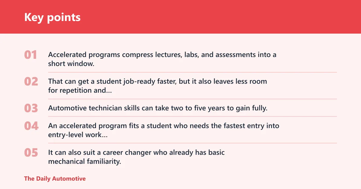Key points: What is the shortest time to become a mechanic?