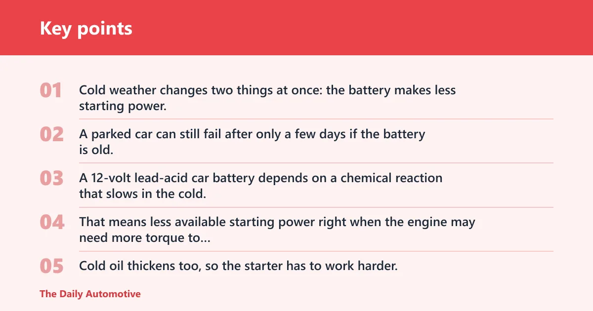 Key points: Cold battery sit times