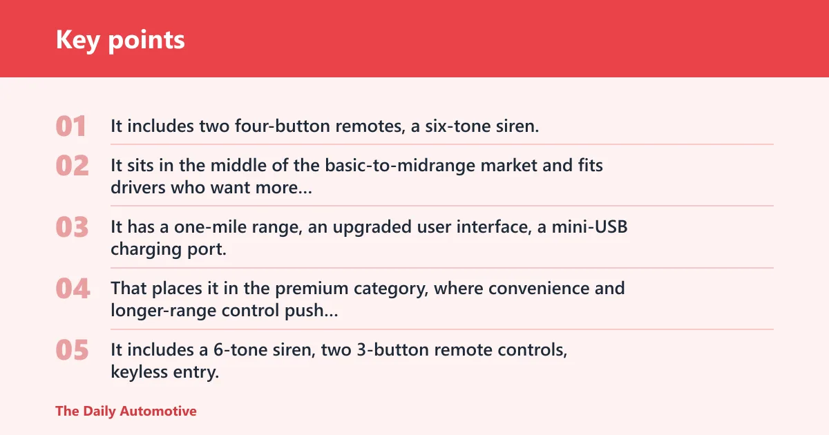 Key points: Car alarm cost examples