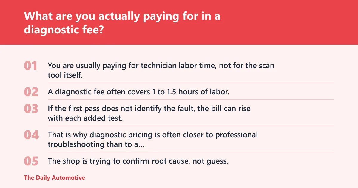 Steps: What are you actually paying for in a diagnostic fee?