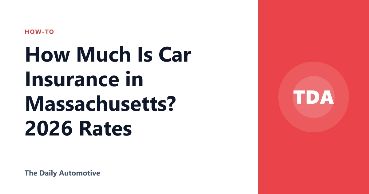 How Much Is Car Insurance in Massachusetts? 2026 Rates