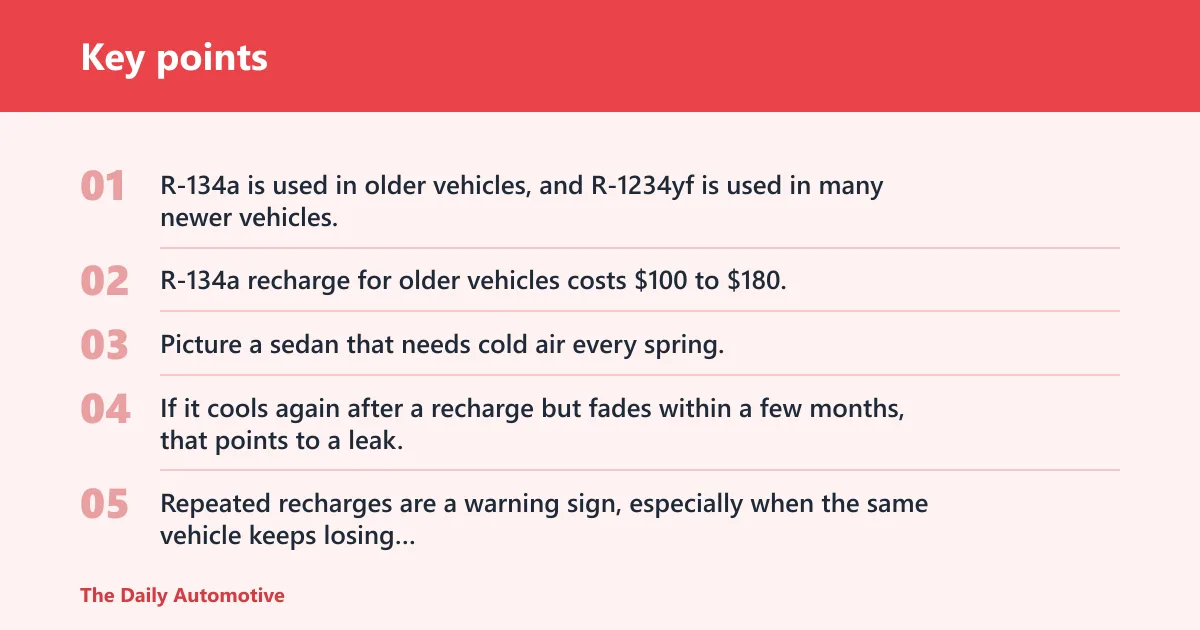Key points: Why is my car AC low on refrigerant?