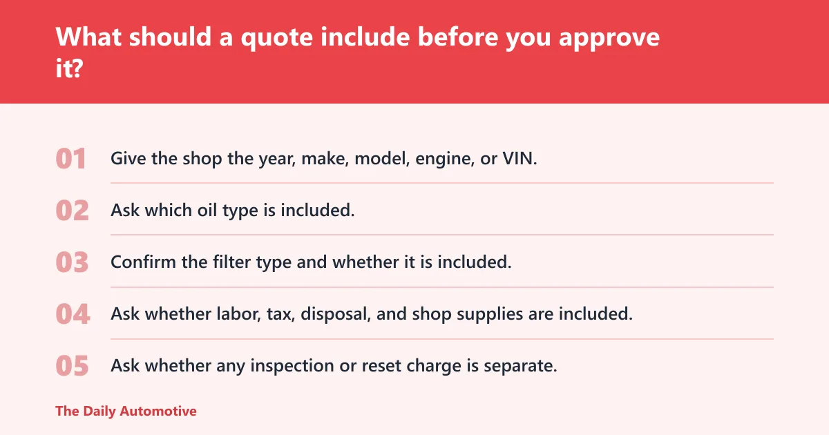 Steps: What should a quote include before you approve it?