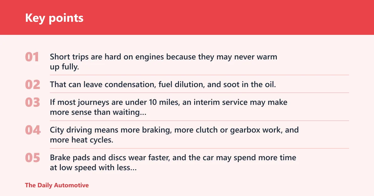 Key points: How driving pattern changes service frequency