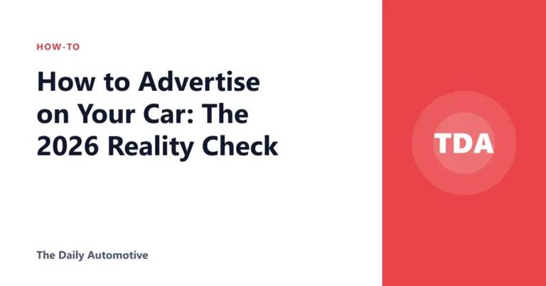 How to Advertise on Your Car: The 2026 Reality Check