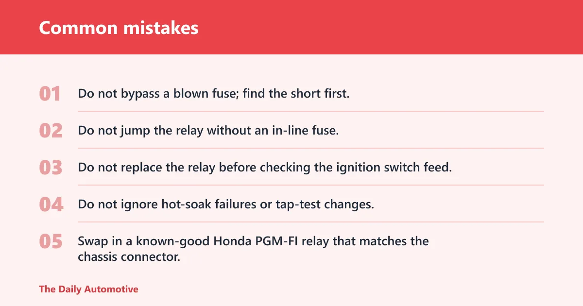 Steps: Common mistakes