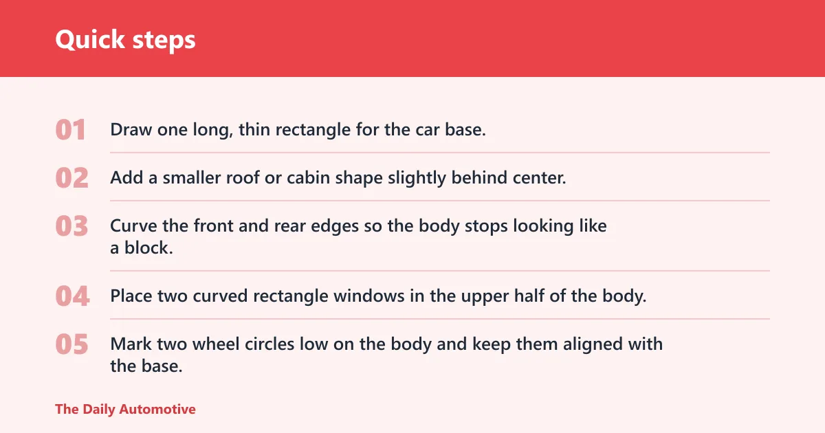 Quick steps: How do you draw a cool car step by step?
