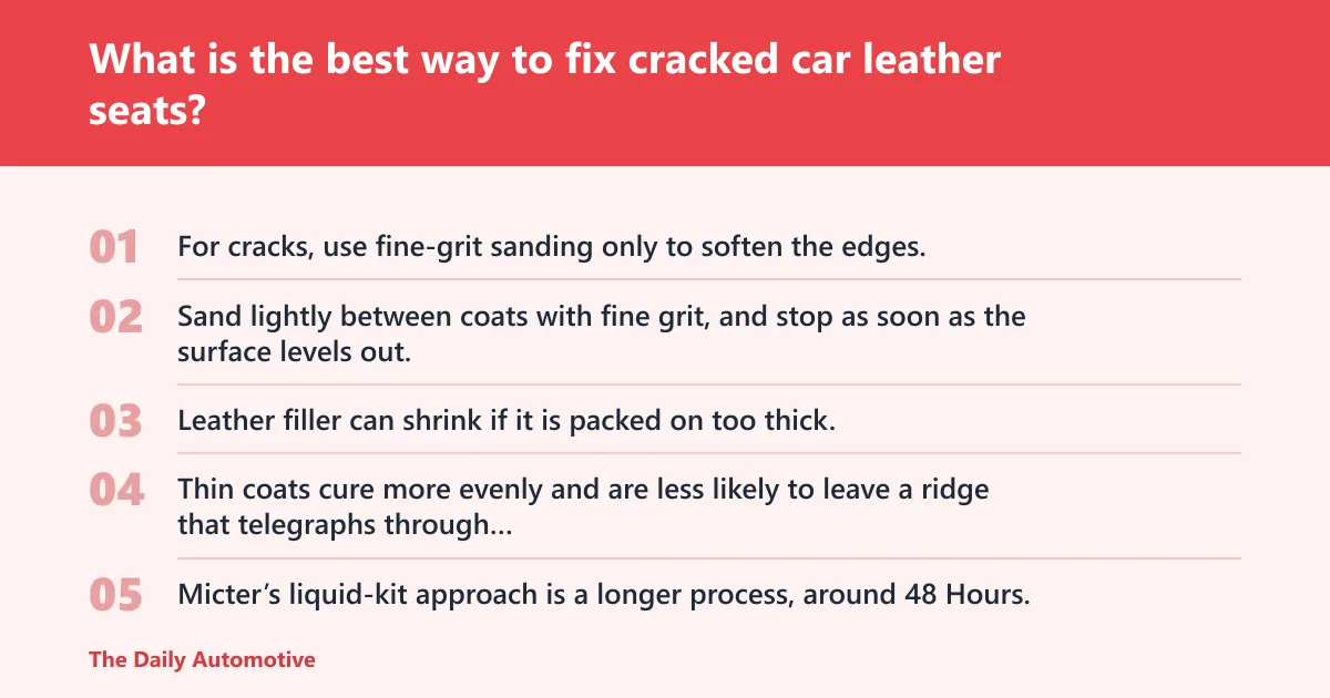 Steps: What is the best way to fix cracked car leather seats?