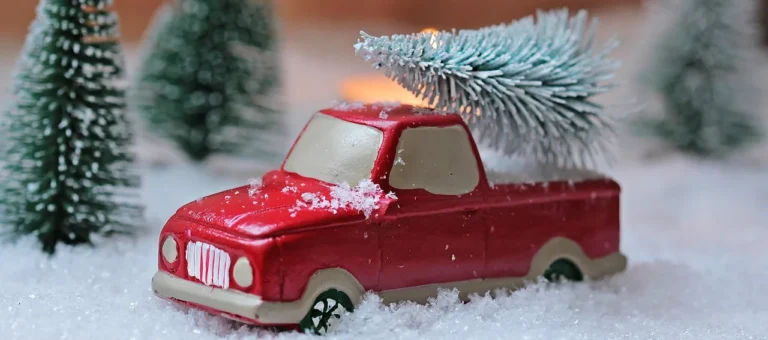 Driver beside a car stuck in snow with shovel and traction mats near the wheels
