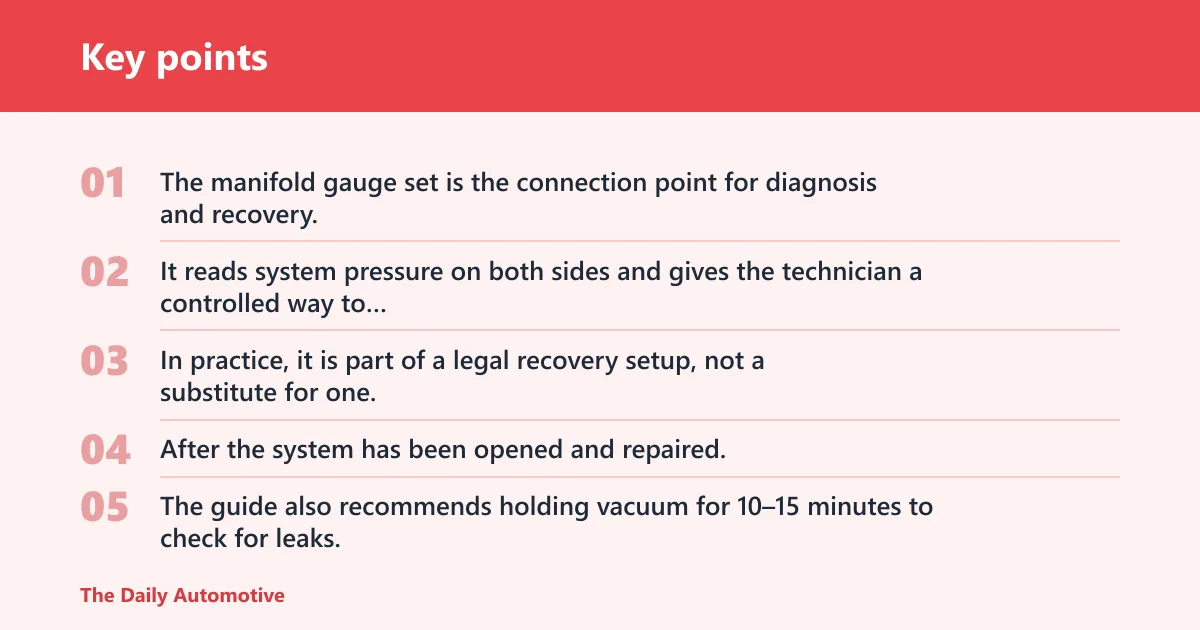 Key points: Tools and parts used in the job