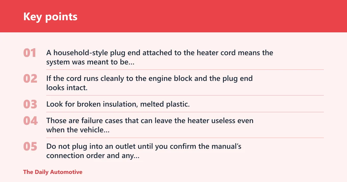 Key points: Does your block heater work?