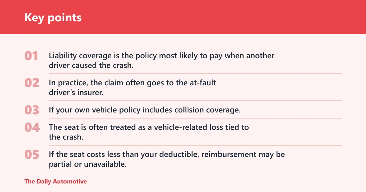 Key points: Does insurance cover car seat replacement?