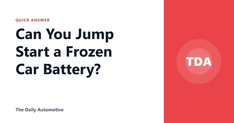 Can You Jump Start a Frozen Car Battery?