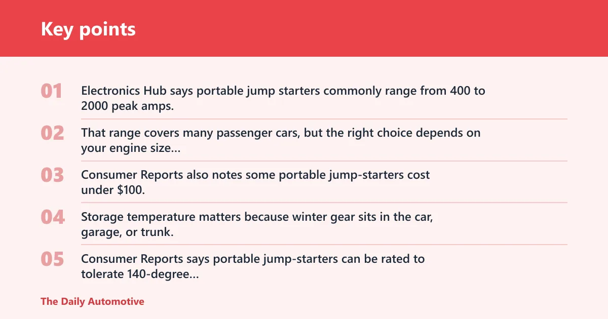 Key points: Is a jump starter better?