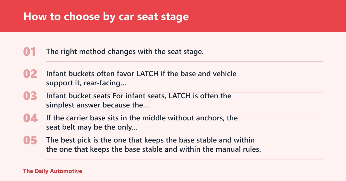 Steps: How to choose by car seat stage